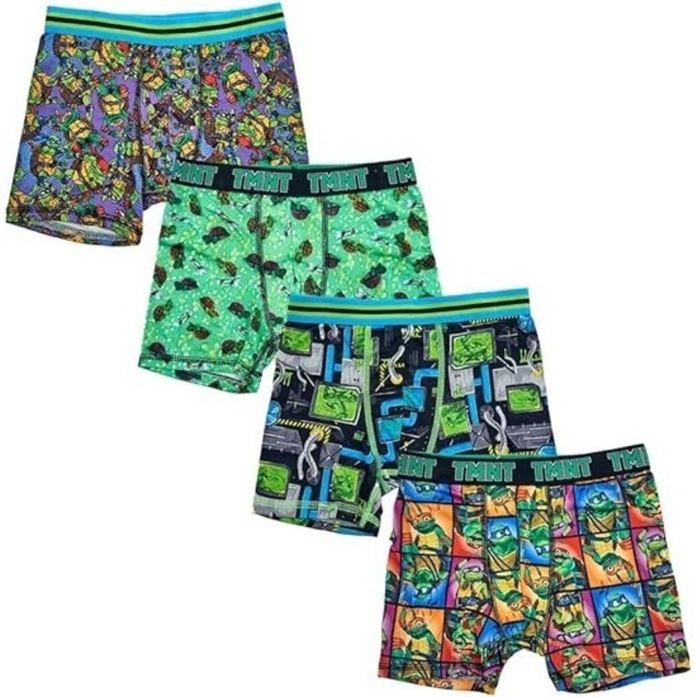 Bioworld Teenage Mutant Ninja Turtles TMNT Movie 4-Pack Youth Boys Boxer Briefs